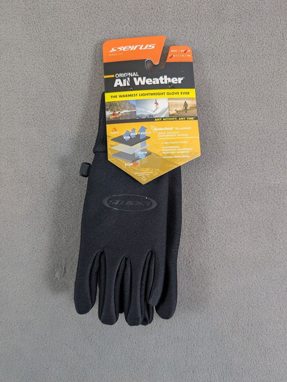 Seirus Original All Weather Gloves Womens Polartec Wicking Lightweight Small